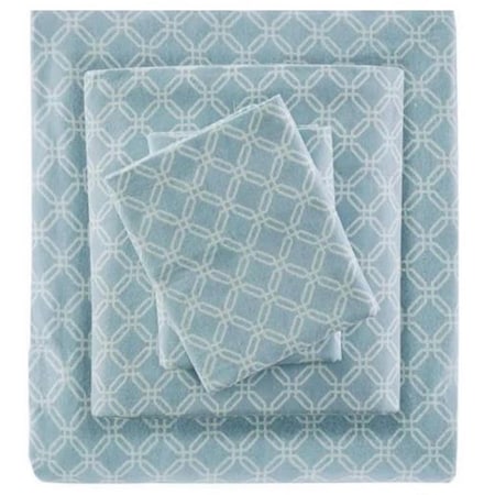 Imageware Systems Cozy Flannel Sheet Set, Blue Geo - King TN20-0249